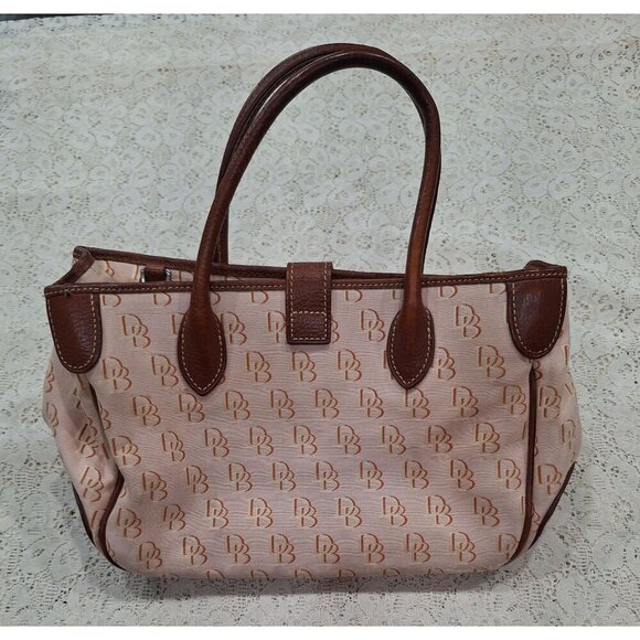 Dooney & Bourke Signature DB Double Handle Tote w/ Shoulder Strap-Pre-owned Good - Picture 5 of 10